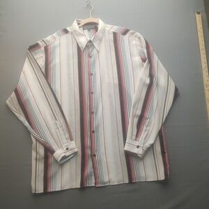Daniali Men's Casual Button Up Shirt Multi-color‎ Size 2X Made In USA